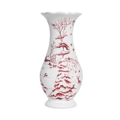 Country Estate Winter Frolic 9&amp;quot; Vase, Ruby 