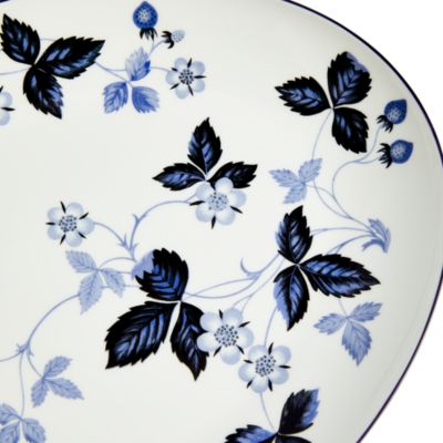 Wild Strawberry Inky Blue Oval Serving Plate