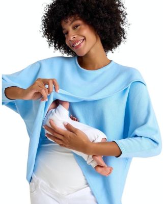 Let Loose Crossover Long Sleeve Maternity Nursing Knit Sweater