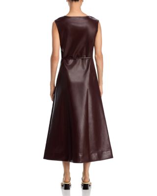 Orla Faux Leather Midi Dress