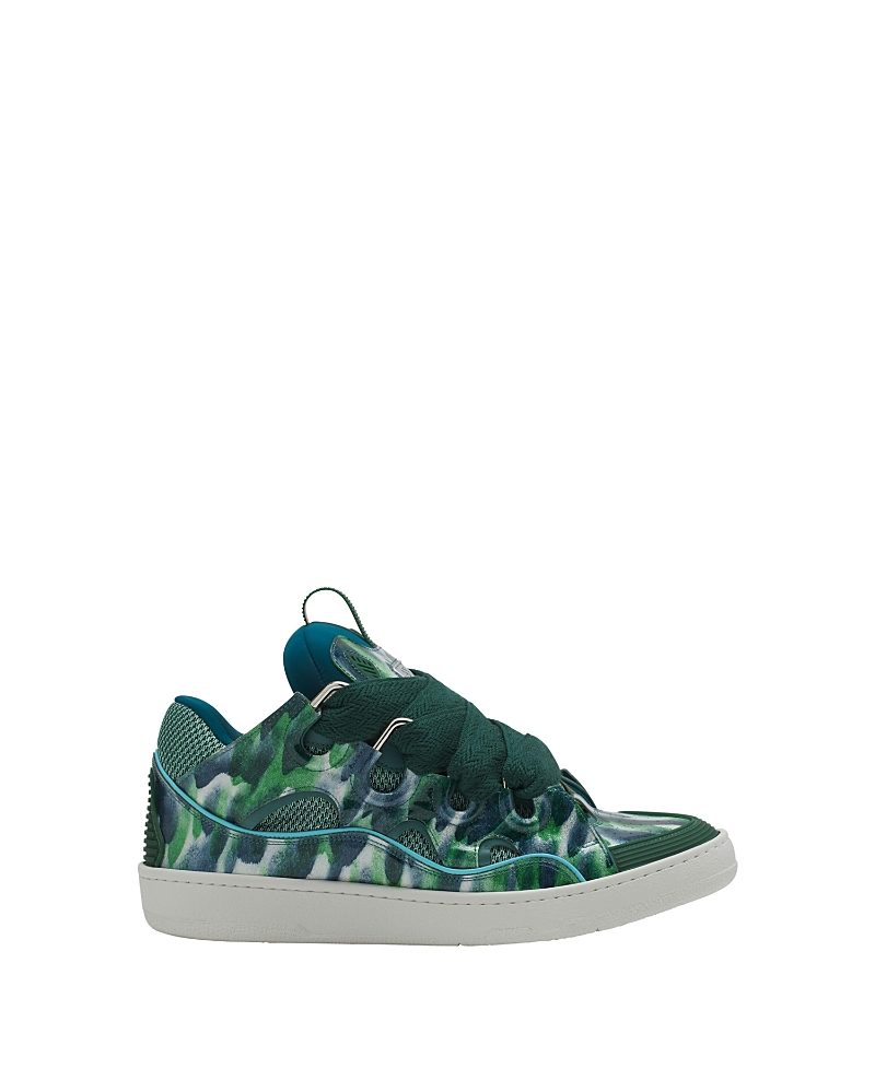 Lanvin Unisex Curb Leather Sneakers with Sparkles