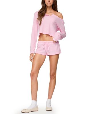 Teddy Cropped Waffle Top