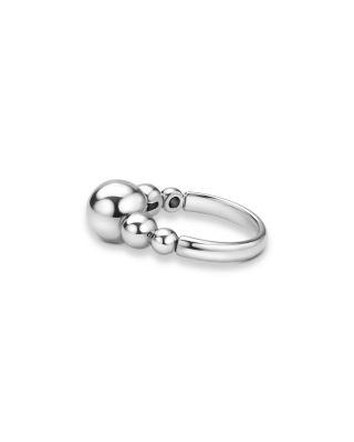 Sterling Silver Caviar Bubbly Beaded Ring
