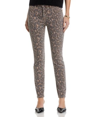 AQUA - Leopard High Rise Skinny Jeans - Exclusive