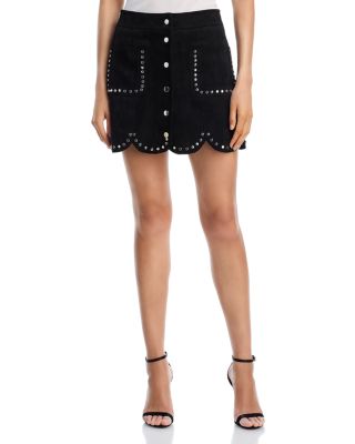 AQUA - Faux Suede Mini Skirt - Exclusive