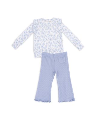 Angel Dear Girls' Puffy Long Sleeve Oversized Sweatshirt Flared