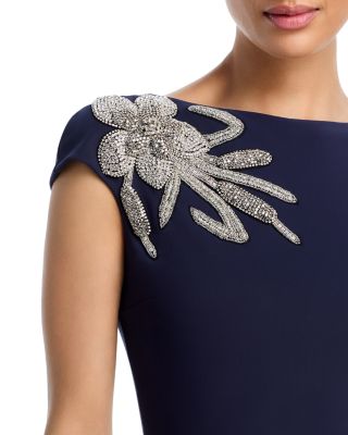 Hesup Embellished Cap Sleeve Dress