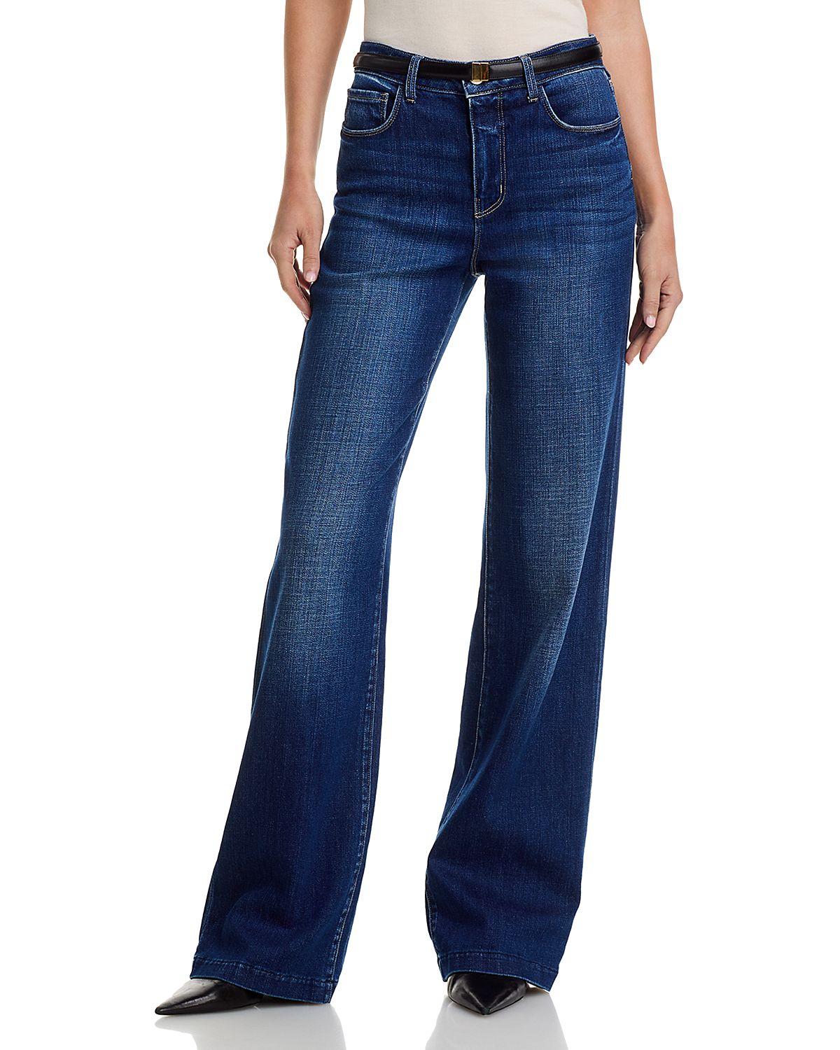L'Agence Scottie High Rise Wide Leg Jeans