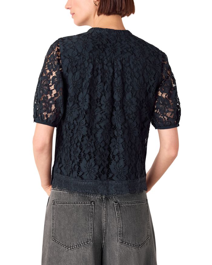 Lace Tie Neck Top