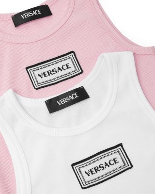 Girls' Ribbed Logo Tank Tops, Set of 2, Big Kid