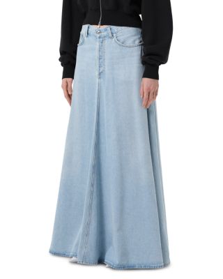 The Odin Denim Maxi Skirt in Lost