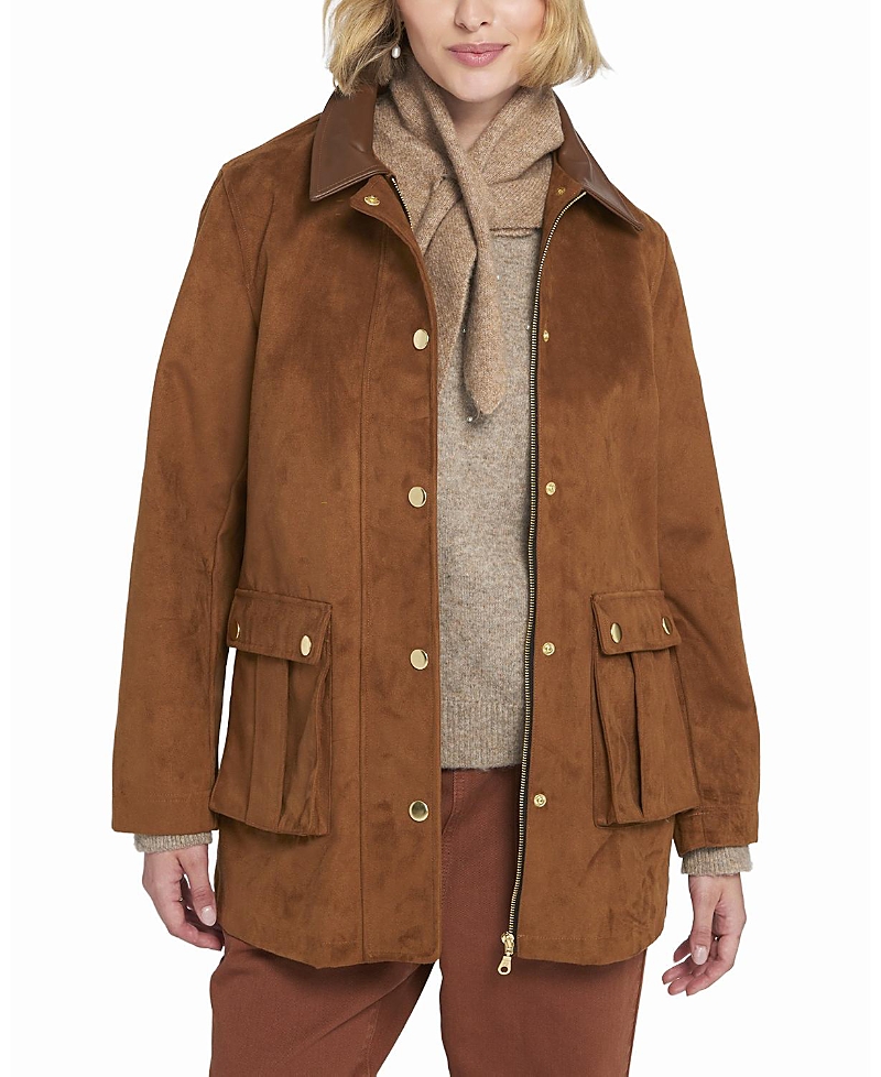 Elle Faux Suede Barn Jacket