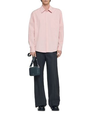 Oversized Striped Button-Front Shirt