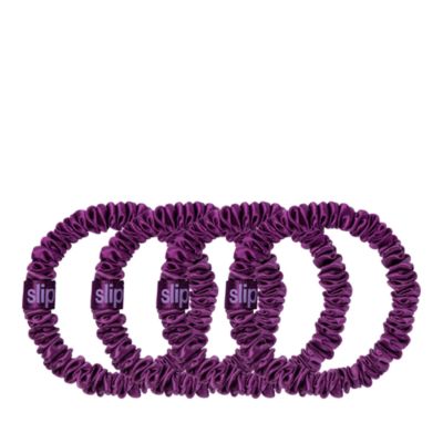 Pure Silk Back to Basics Skinny Scrunchies, Set of 4