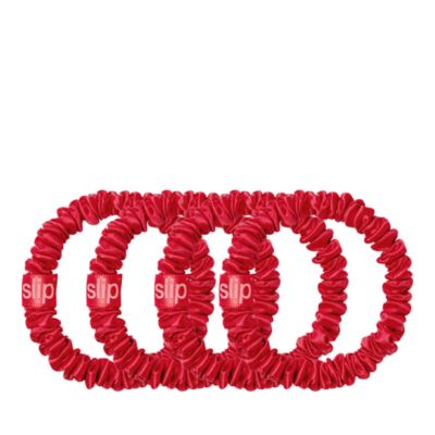 Pure Silk Back to Basics Skinny Scrunchies, Set of 4