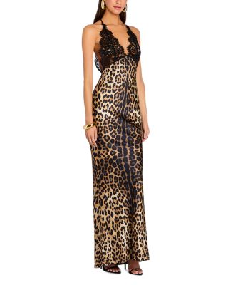 Rainey Lace Leopard print Maxi Dress