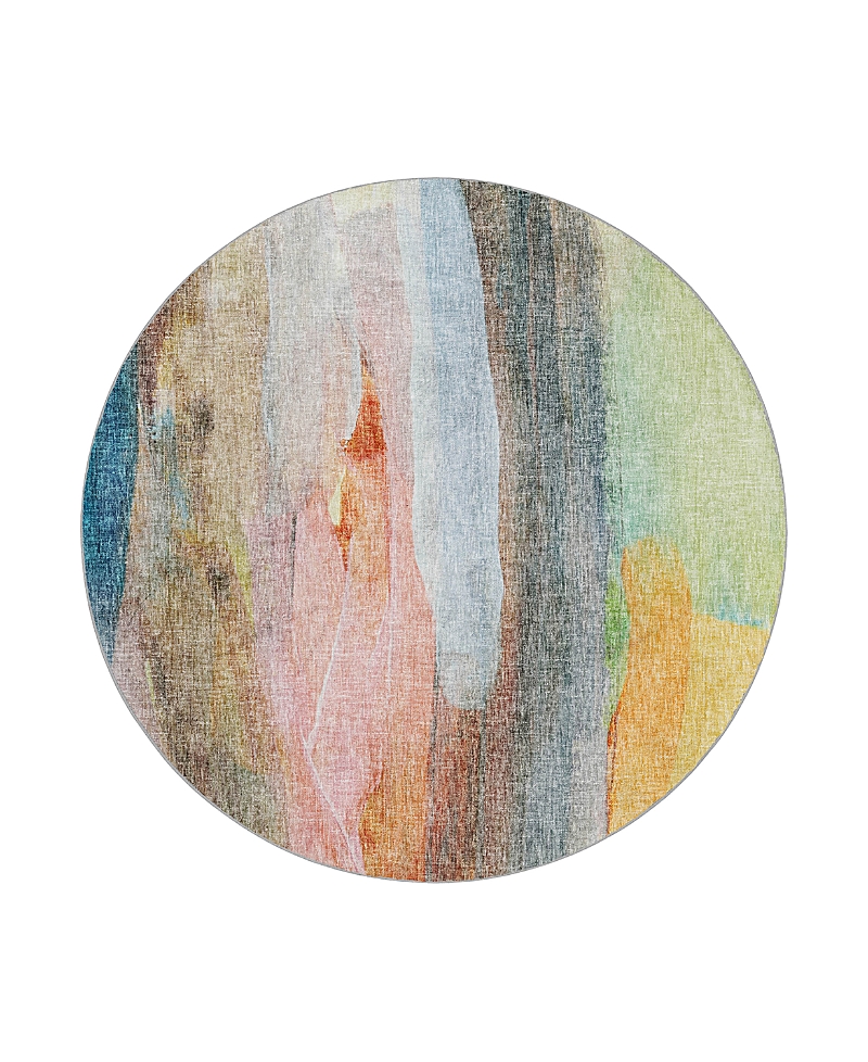 Dalyn Rug Company Dalyn Boca Washable Bo5 Round Area Rug, 8' X 8' In Pink