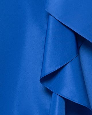 Plus Belted Ruffle Front Ball Gown