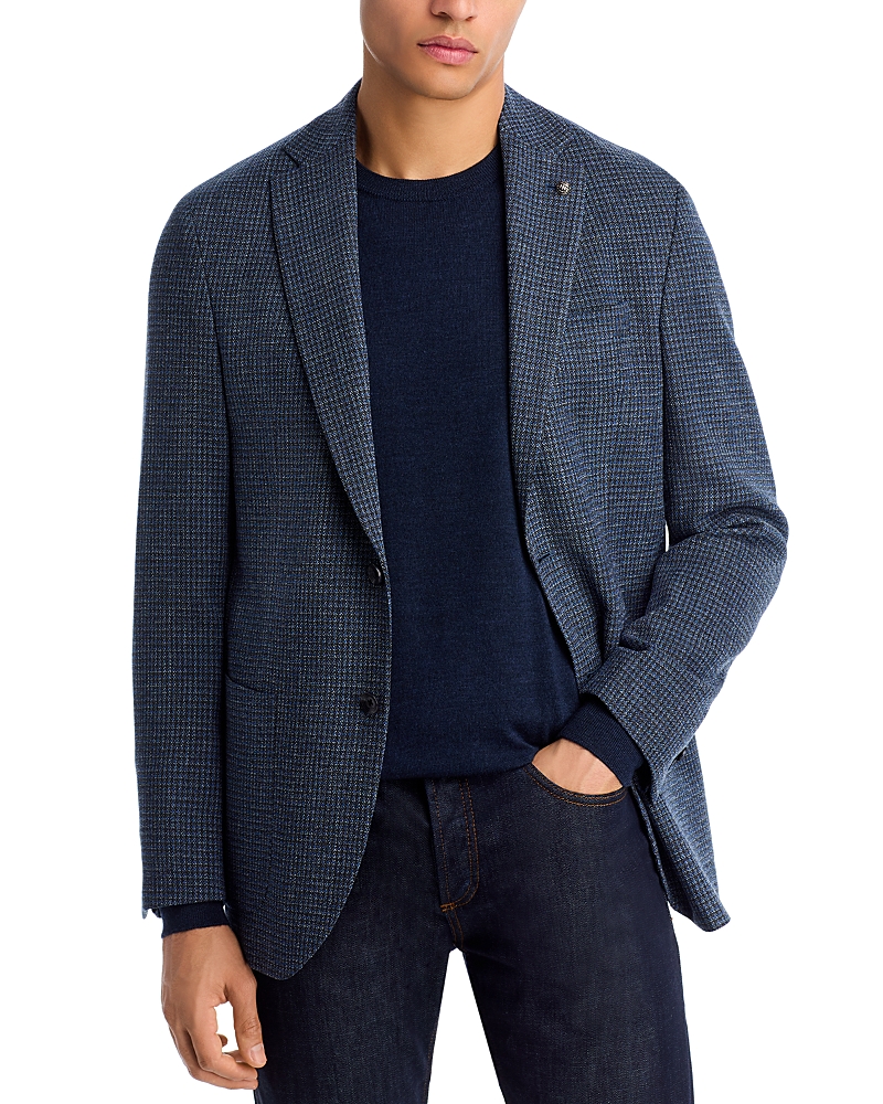 Jack Victor Hampton Textured Jersey Regular Fit Unstructured Sport Coat In Blue