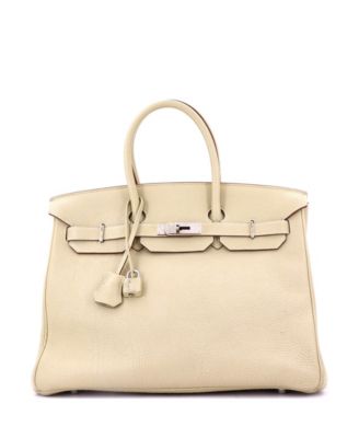 Pre-Owned HERMÈS - Birkin 35 Handbag Light Clemence with Palladium Hardware