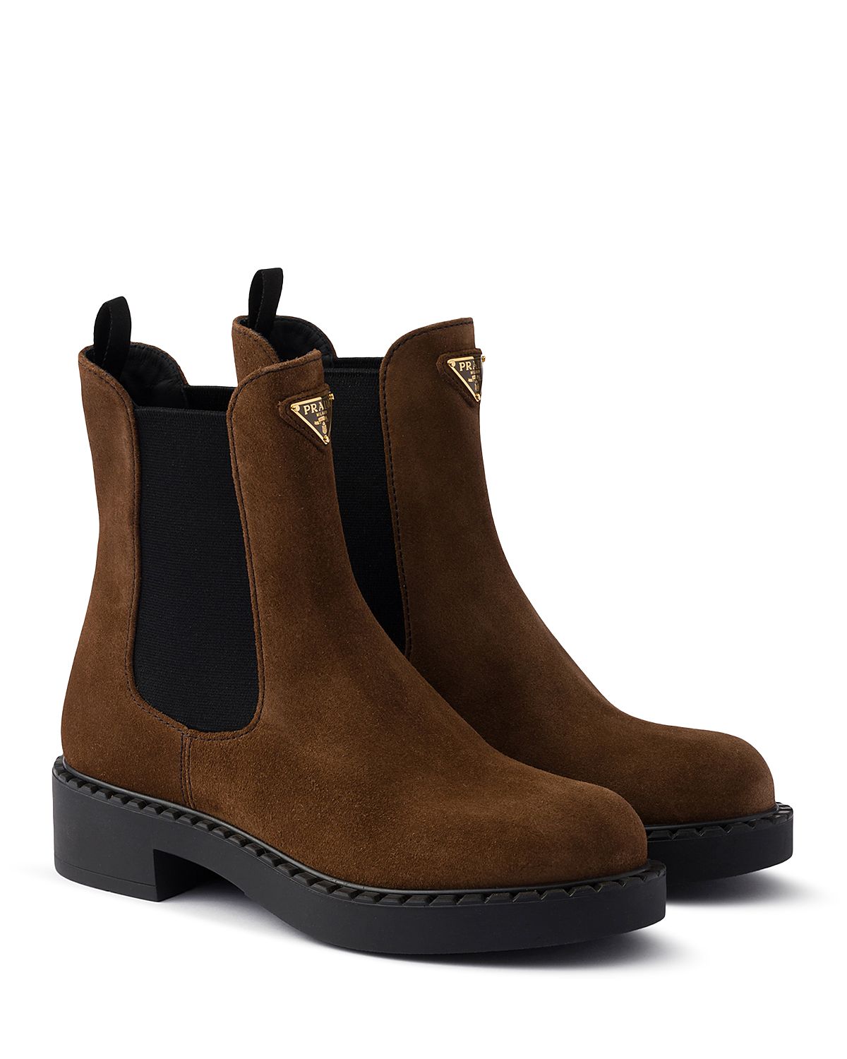 Prada Women's Brushed Leather Chelsea Boots
