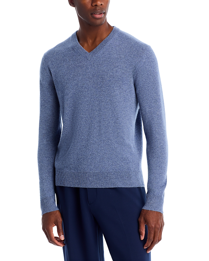 The Men’s Store at Bloomingdale’s Blue Fox Cashmere V-Neck Sweater – Exclusive