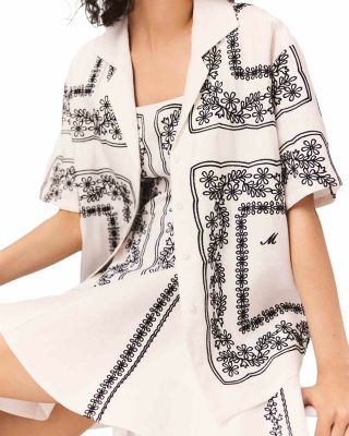 Short-Sleeve Embroidered Shirt