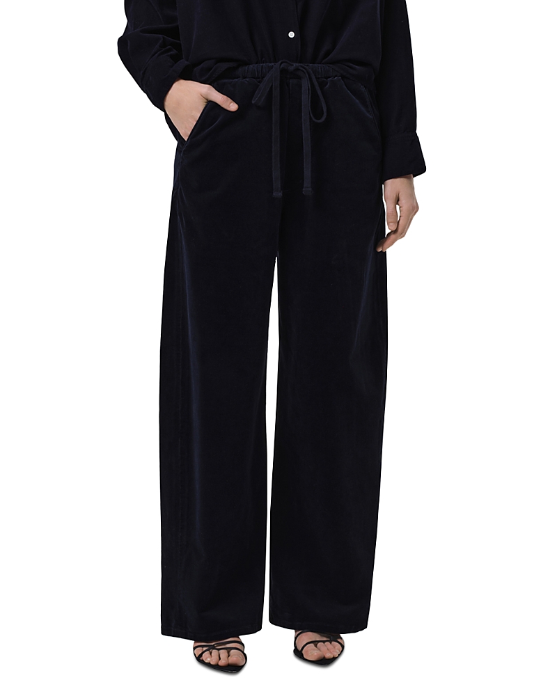 Citizen Of Humanity Citizens Of Humanity Aurora Pull-on Stretch Cotton Pants In Black