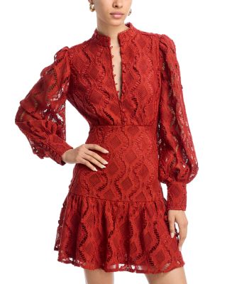 AQUA - Wavy Lace Dress - Exclusive