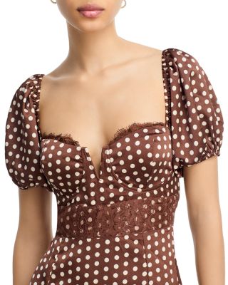 Polka Dot Lace Trim Dress - Exclusive