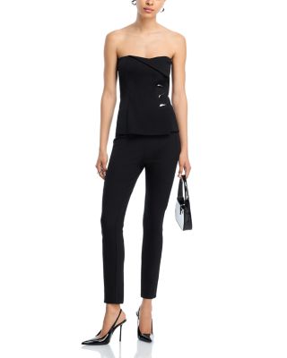 Strapless Sculptural Button Top - Exclusive