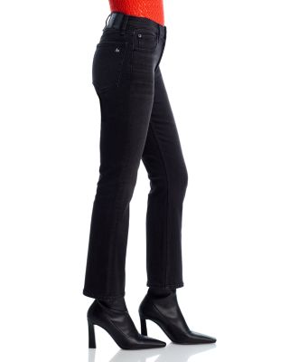 Flexi Peyton Mid Rise Ankle Bootcut Jeans in Midnight