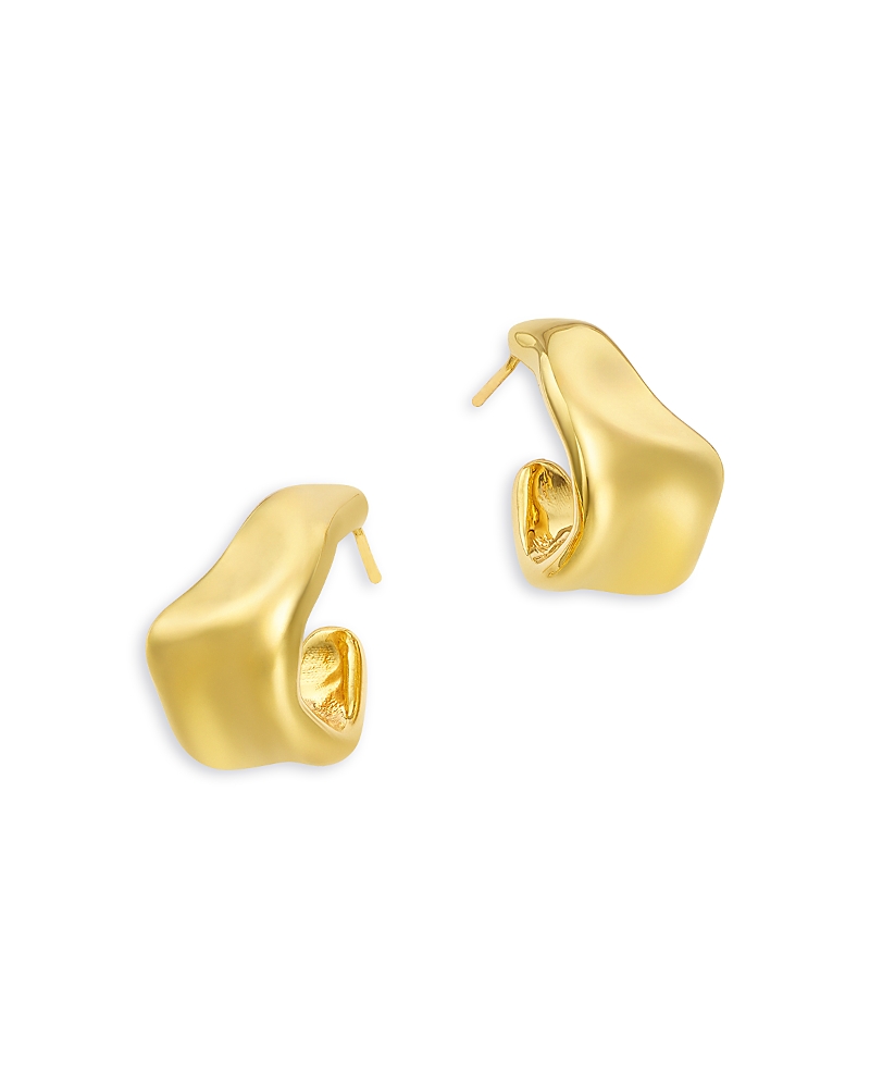 Bloomingdale's Fine Collection Sculptural Hoop Earrings In 14k Yellow Gold In Gold