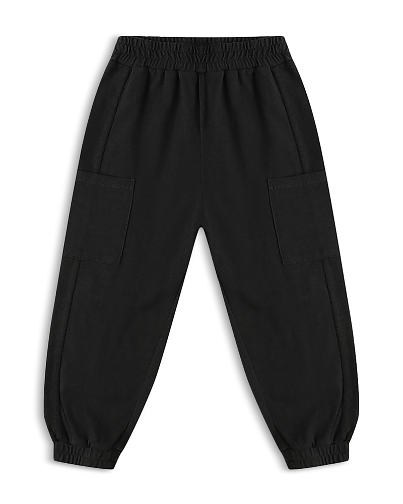 Rylee + Cru Boys' Cargo Sweatpants - Little Kid In Black