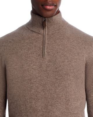Mushroom Cashmere Quarter-Zip Sweater - Exclusive