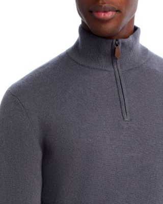 Gunmetal Cashmere Quarter-Zip Sweater - Exclusive