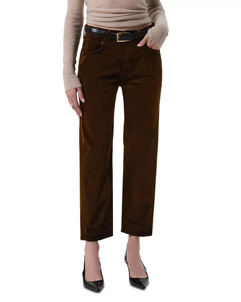 Citizens of Humanity Delfina High Rise Straight Leg Jeans in Golden