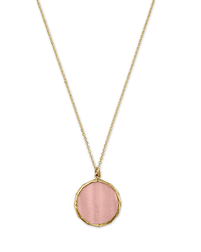 Bloomingdale's Fine Collection Pink Mother of Pearl Bezel Pendant Necklace in 14K Yellow Gold, 16