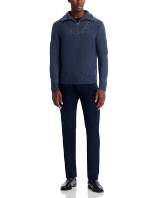 Merino Wool Ribbed Quarter Zip Sweater - Exclusive