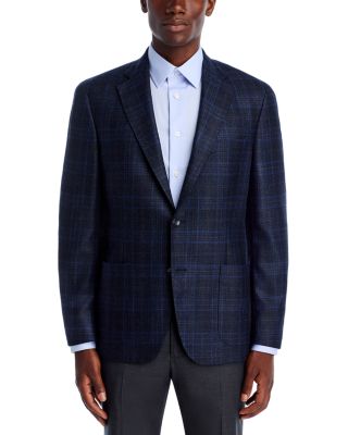 Loro Piana Fabric Wool, Silk &amp; Cashmere Plaid Slim Fit Sport Coat
