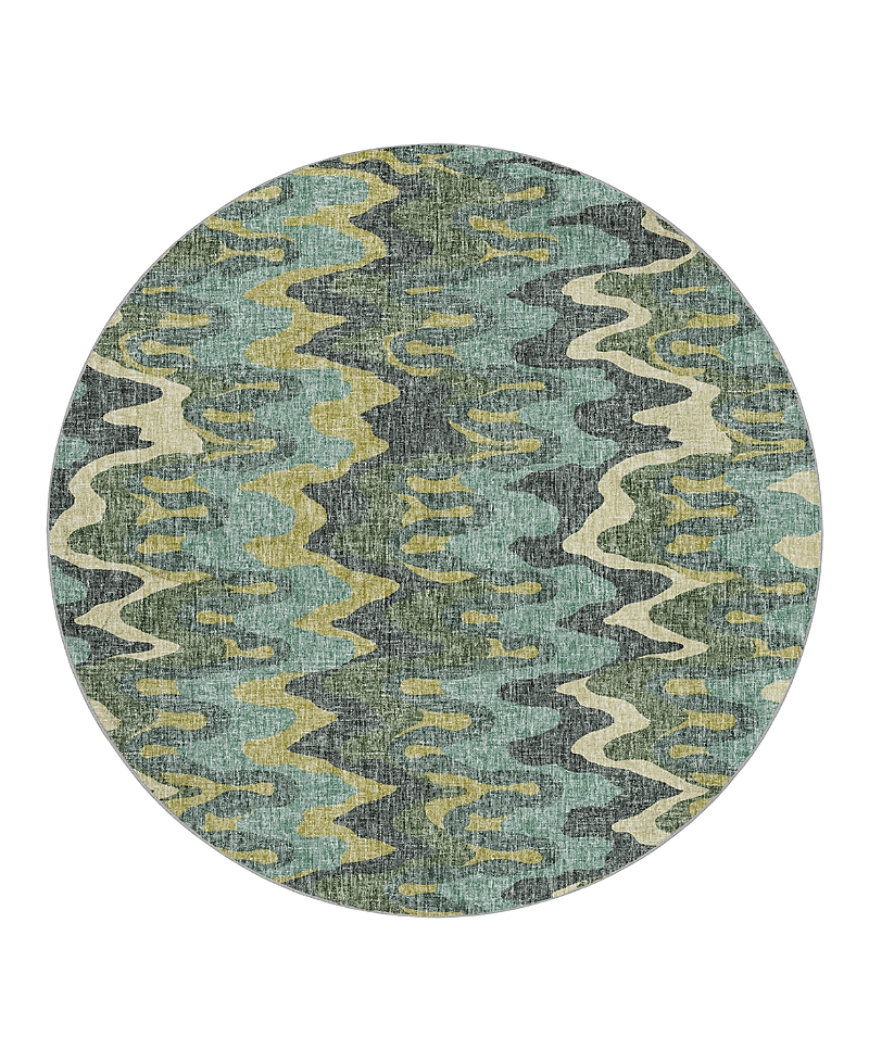 Dalyn Rug Company Dalyn Lorenzo Washable Ln6 Round Area Rug, 8' X 8' In Blue