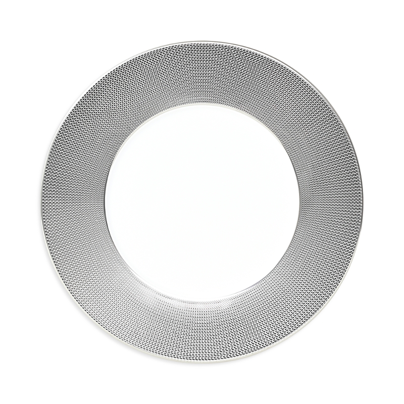 Bernardaud Maille Platinum Rim Salad Plate In Gray