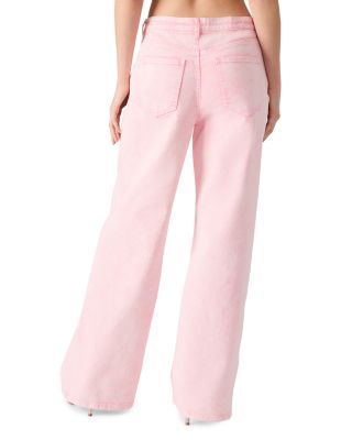 High Rise Wide Leg Jeans in Prism Pink