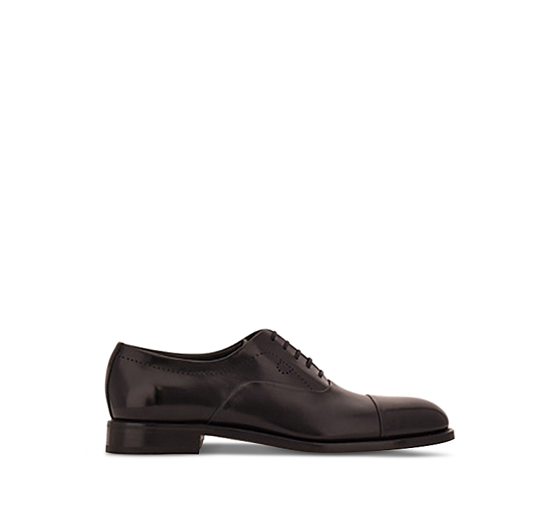 Ferragamo Men's Tramezza Oxford With Toe Cap In Brown