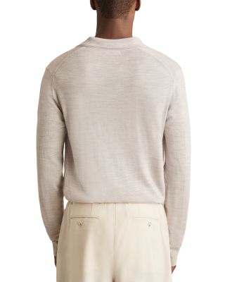 Open Collar Wool Polo Sweater