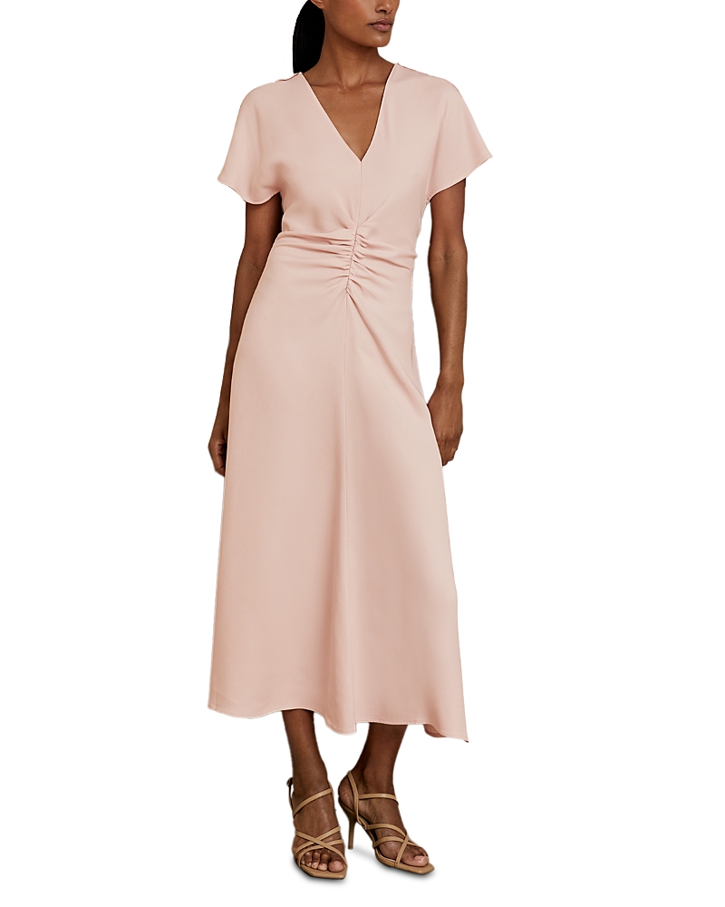 Reiss Rowe Ruched Front Workwear Dress