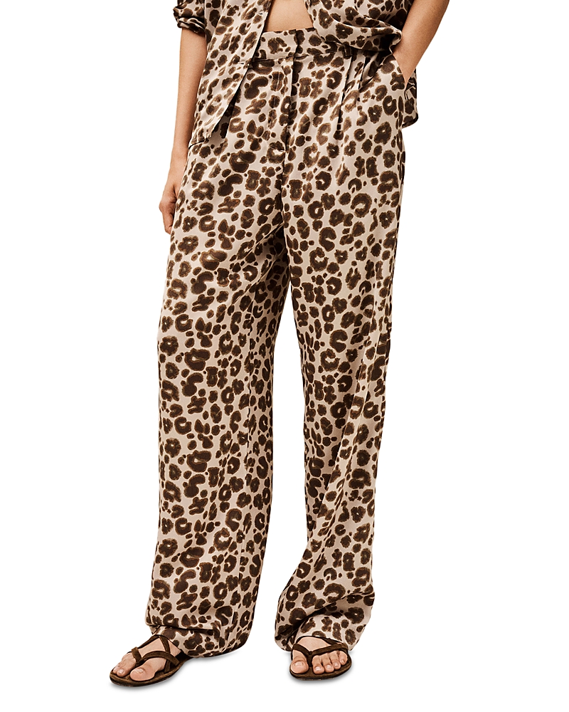 Ba&sh Ba & Sh Bloy Pleated Pants In Animal Print