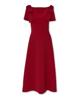 Silk Short Sleeve A Line Dress