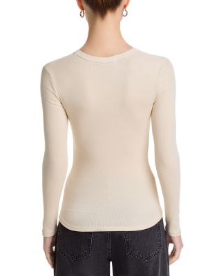 Robyn Luxe Rib Long Sleeve U Neck Tee