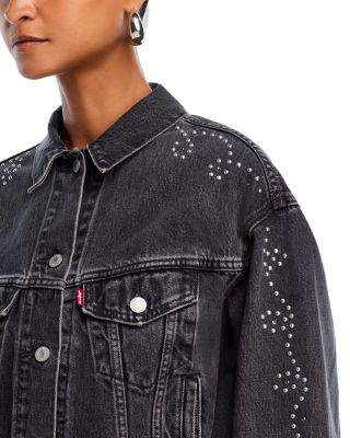 Shrunken '90s Studded Denim Jacket